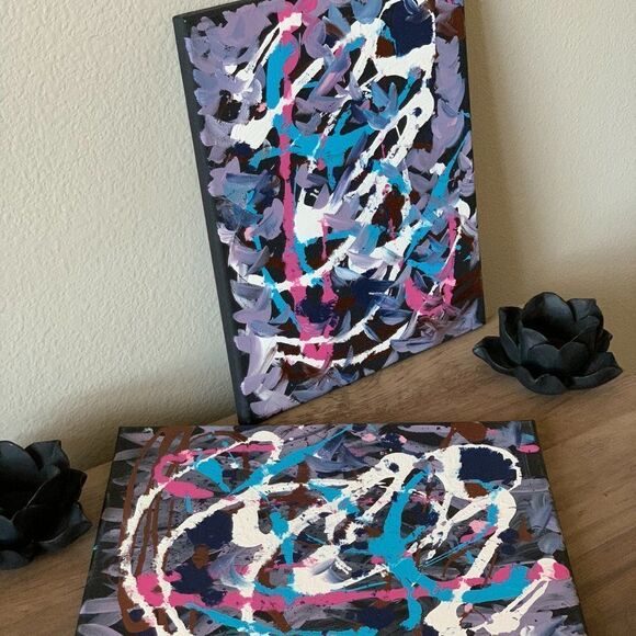 Original Abstract Painting Set, 11x14 Canvas - Picture 6 of 6